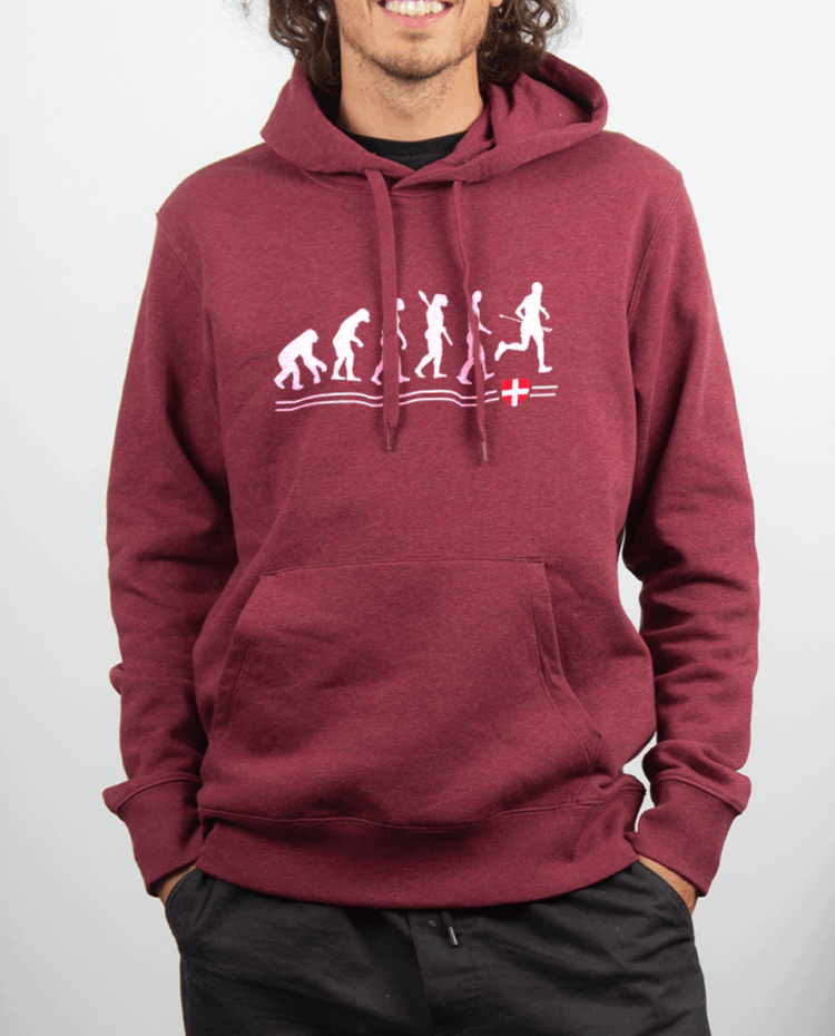 Sweat Homme Rouge bordeau EVOLUTION TRAIL