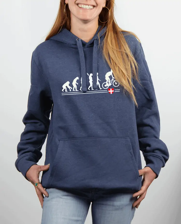 Sweat femme Bleu Jean EVOLUTION VTT