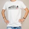 T-shirt Cyclisme : Évolution de l'homme en cycliste homme blanc