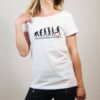 T-shirt Joggeur : Évolution de l'homme en coureur de trail femme blanc