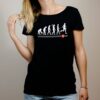T-shirt Joggeur : Évolution de l'homme en coureur de trail femme noir