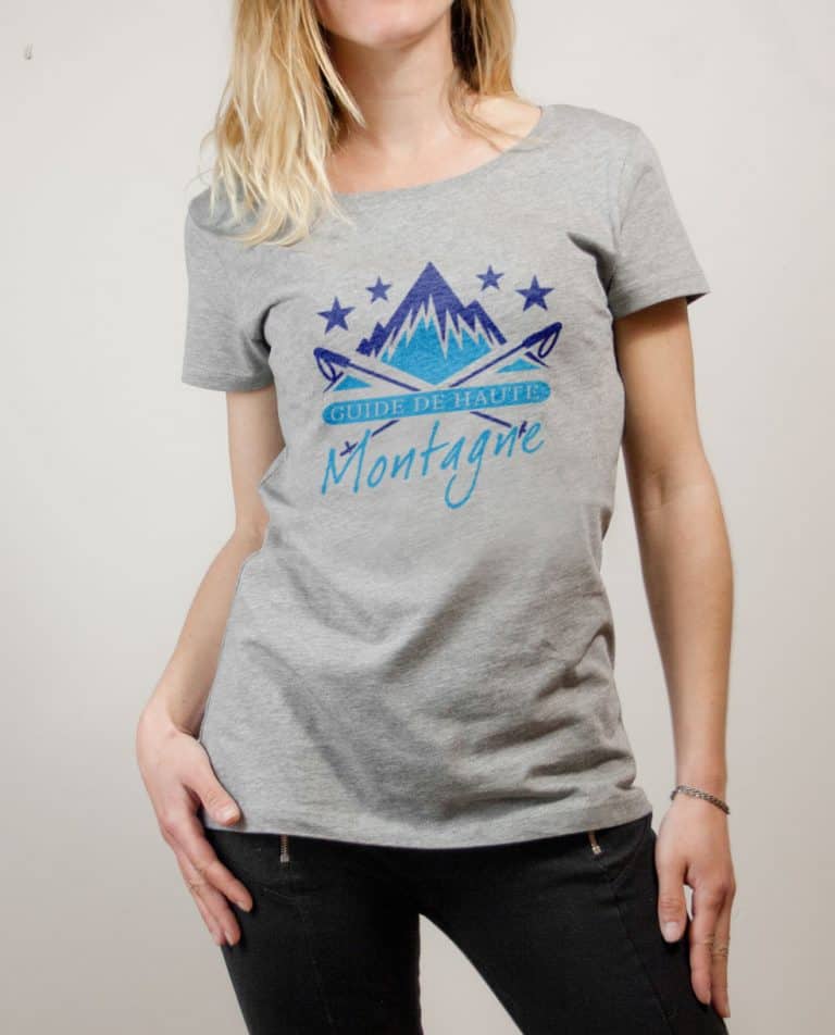 T-shirt Montagnard : Guide de Haute Montagne femme gris