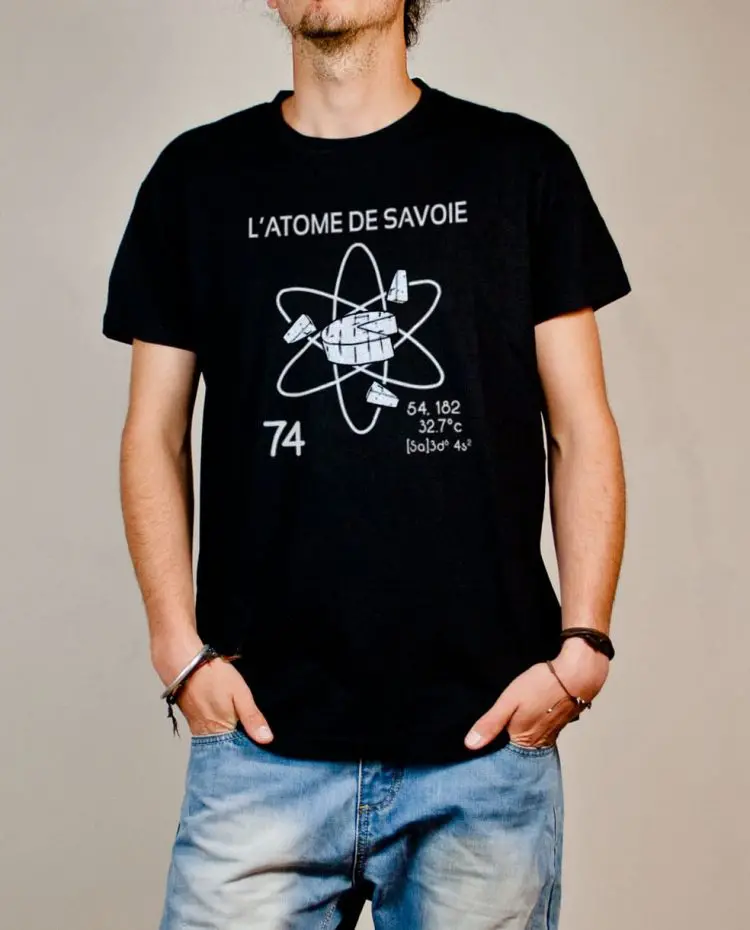 Tshirt Savoie : L'atome de Savoie 74 homme noir