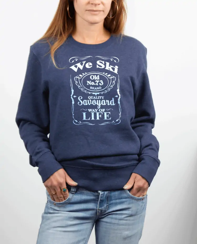 Pull Femme Bleu Jean WE SKI 73