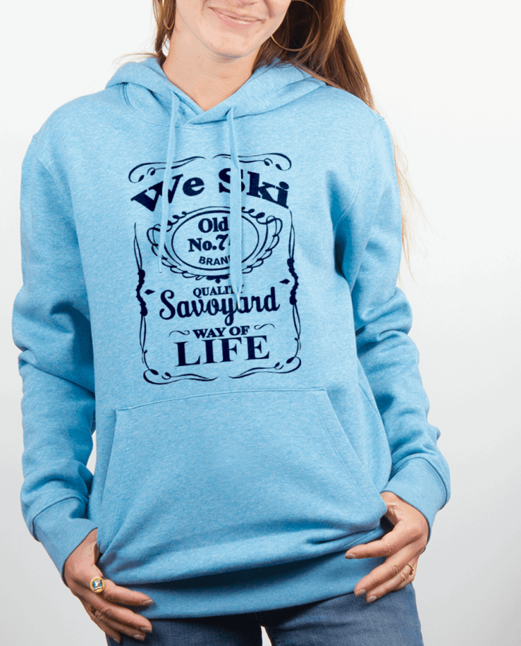 Sweat Femme Bleu Ciel WE SKI 74