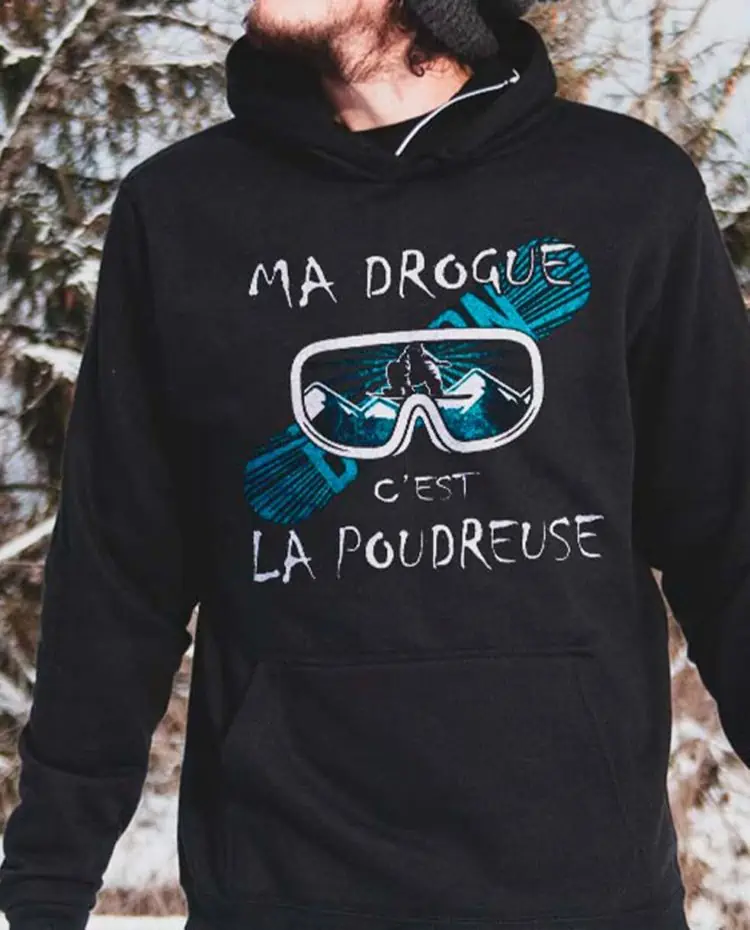 sweat drogue poudreuse snow homme