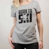 T-shirt Savoie : Born to Ski femme gris