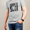 T-shirt Savoie : Born to Ski homme gris