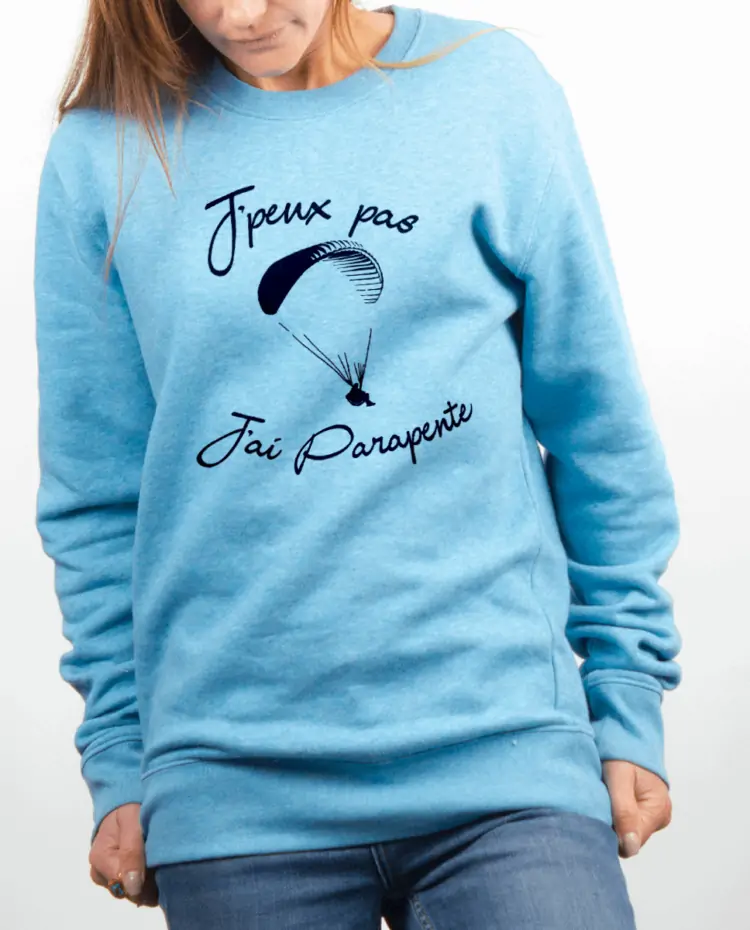 Pull Femme bleu ciel JPEUX PAS JAI PARAPENTE