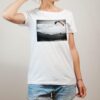 T-shirt Parapente paysage femme blanc