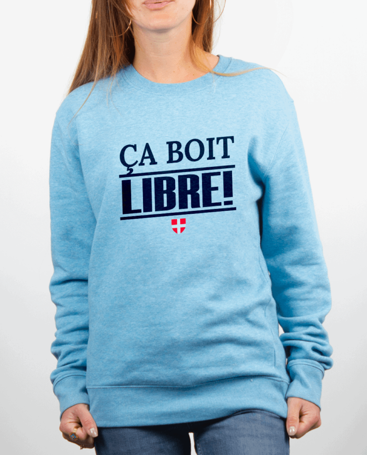 Pull Femme Bleu Ciel CA BOIT LIBRE