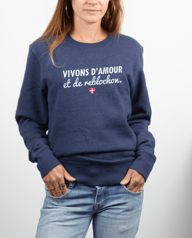 Pull Femme Bleu Jean Amour et reblochon