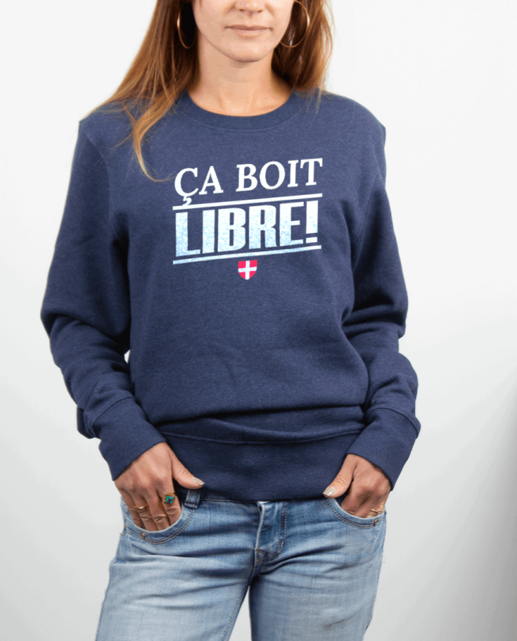 Pull Femme Bleu Jean CA BOIT LIBRE