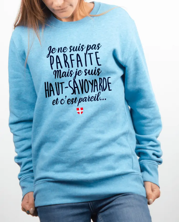 Pull Femme bleu ciel Parfaite haut Savoyarde