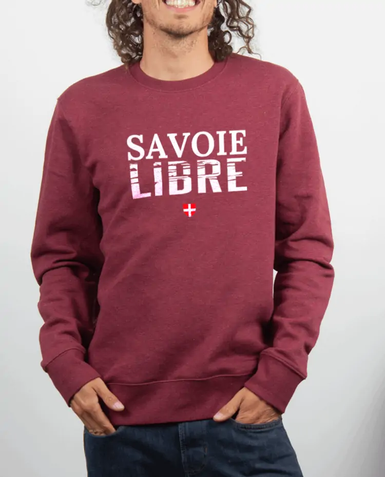 Pull Homme rouge Bordeau SAVOIE LIBRE
