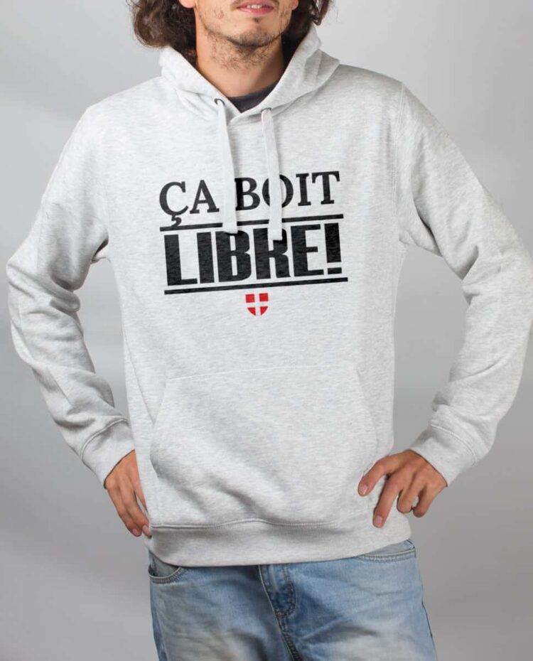 Sweat Blanc homme ca boit libre