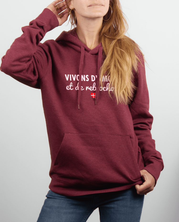 Sweat Femme rouge Bordeau Amour et reblochon