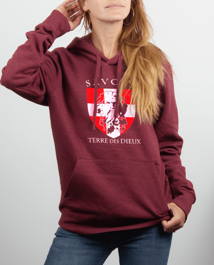 Sweat Femme rouge Bordeau Savoie terre des