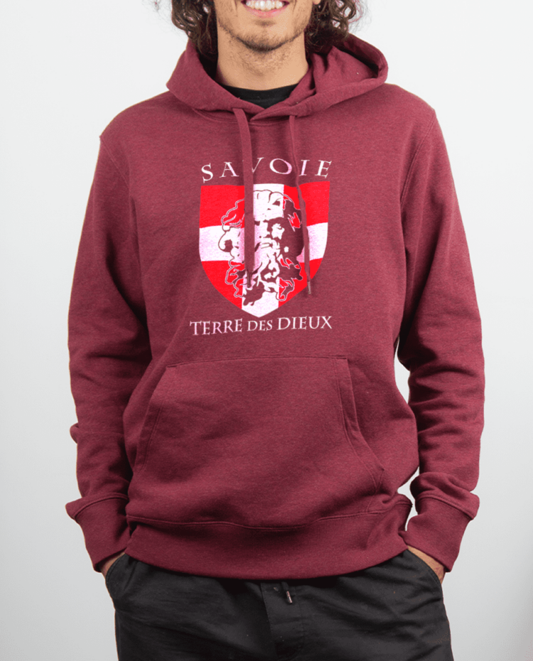 Sweat Homme Rouge bordeau Savoie terre des