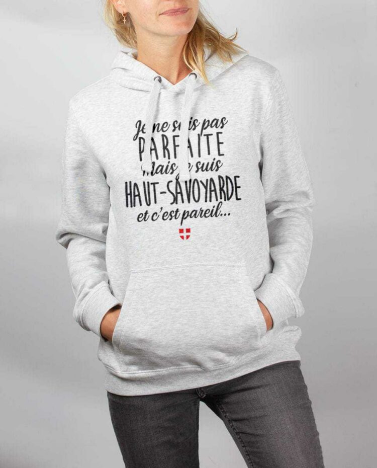 Sweat blanc femme Parfaite haut savoyarde