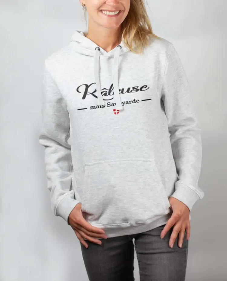 Sweat blanc femme Raleuse mais savoyarde