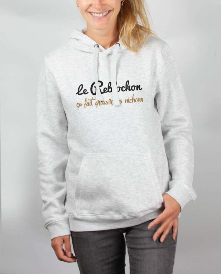 Sweat blanc femme Reblochon nichon