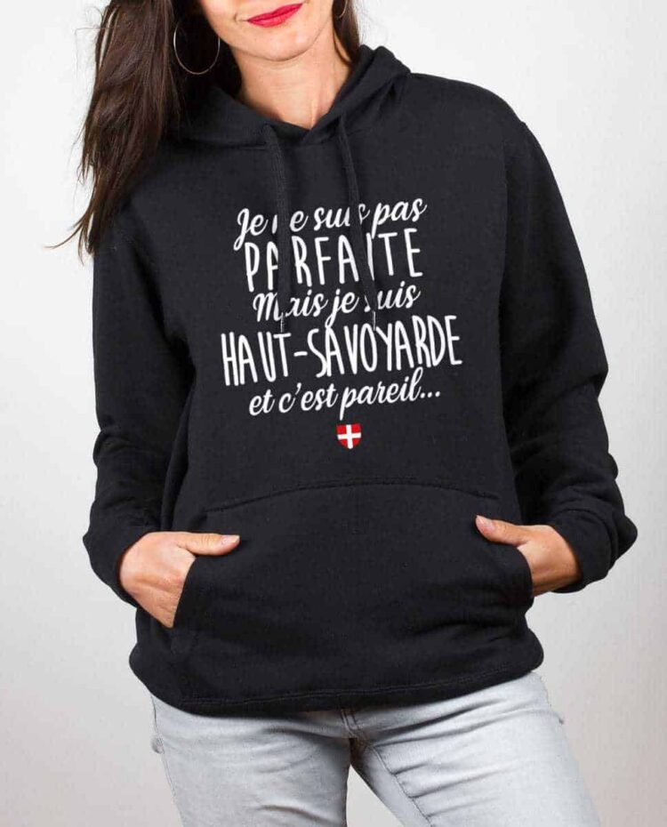 Sweat noir femme Parfaite haut savoyarde