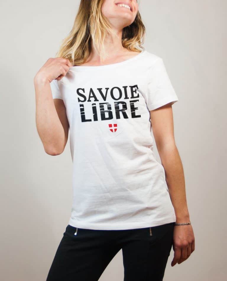 T-shirt Savoie Libre femme blanc
