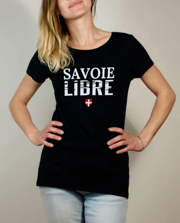 T-shirt Savoie Libre femme noir