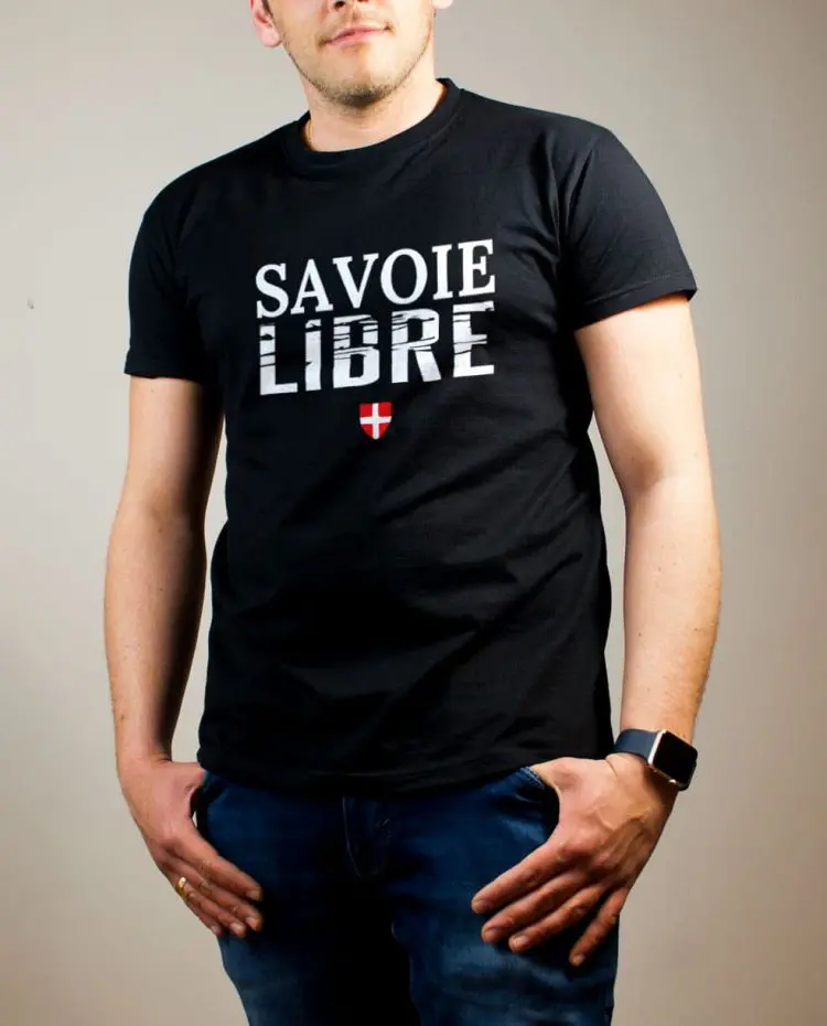 T-shirt Savoie Libre homme noir