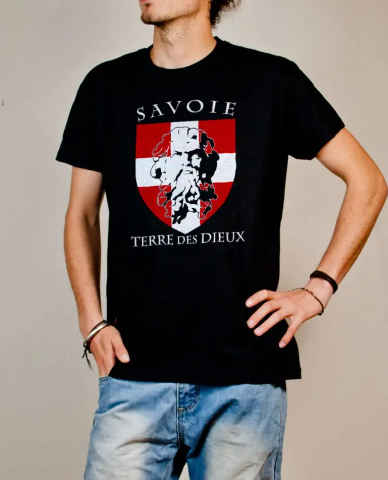 T-shirt Savoie Terre des Dieux homme noir