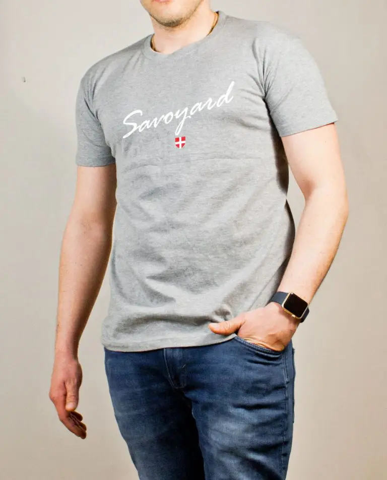 T-shirt Savoyard Savoie homme gris