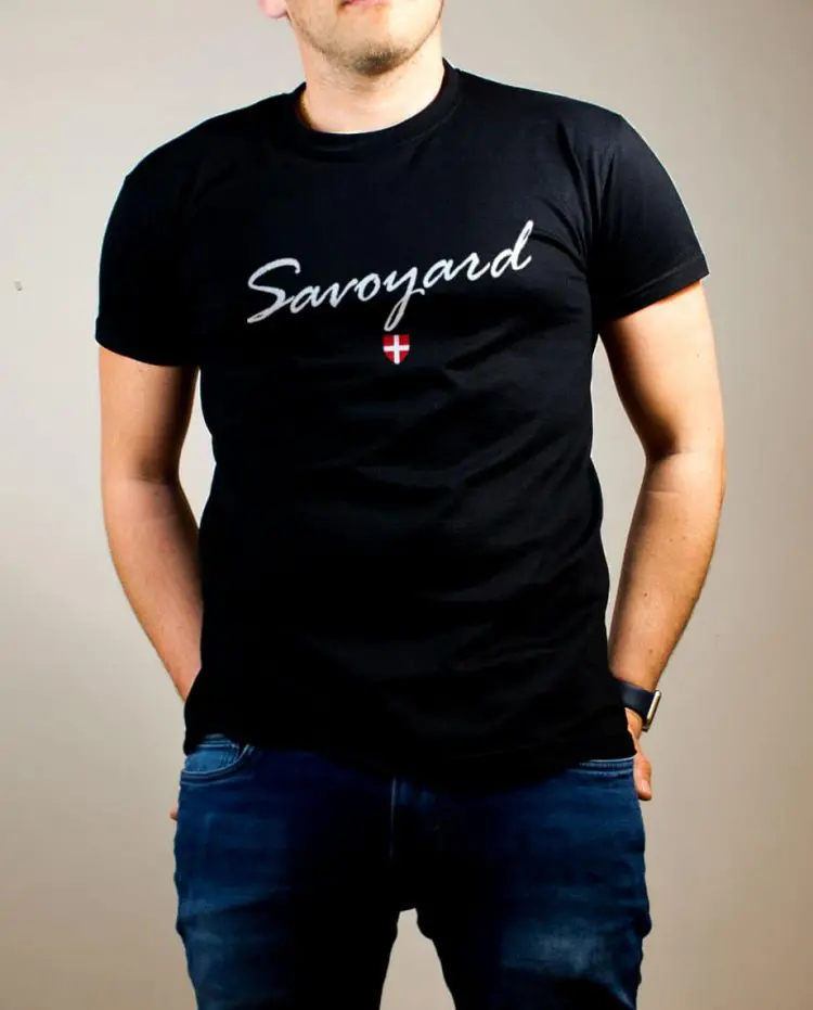 T-shirt Savoyard Savoie homme noir
