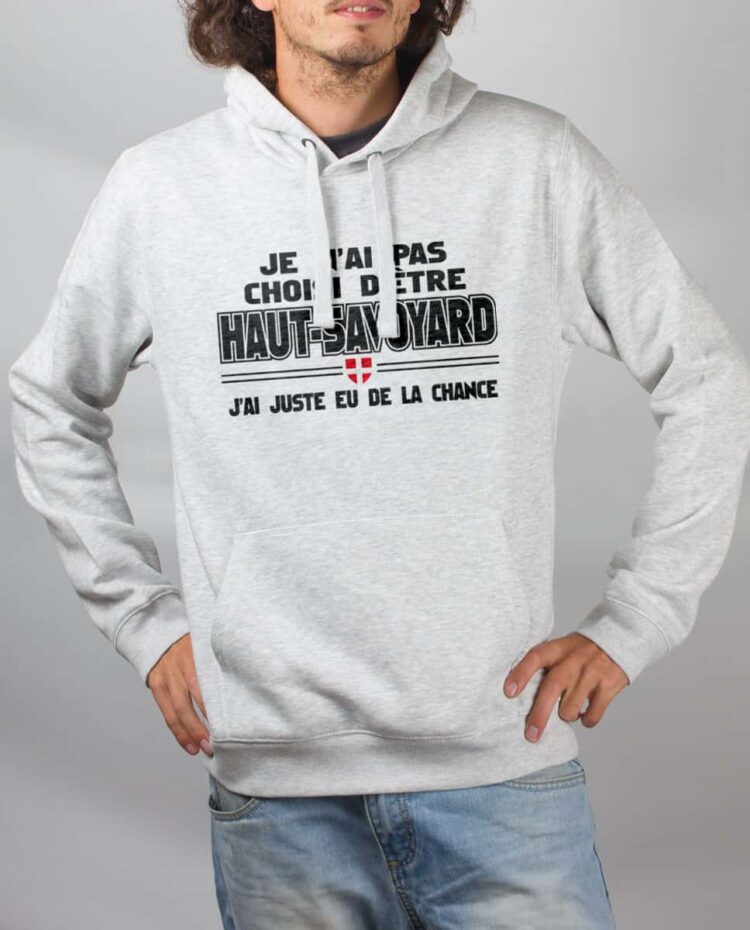 Sweat Blanc homme pas choisi etre haut savoyard chance