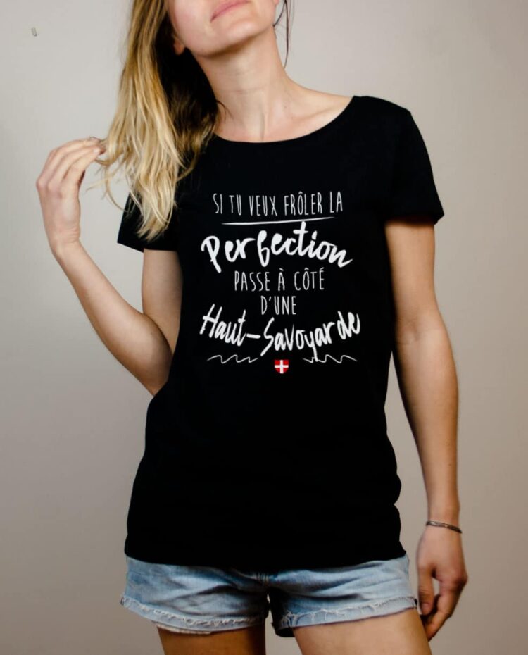 Perfection Haut savoyarde t shirt femme noir