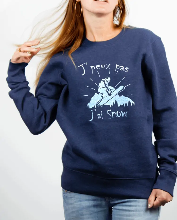 Pull Femme Bleu jean JPEUX PAS JAI SNOW