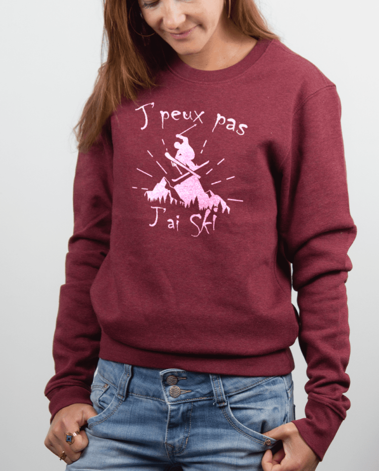 Pull Femme Bordeau jpeux pas jai ski