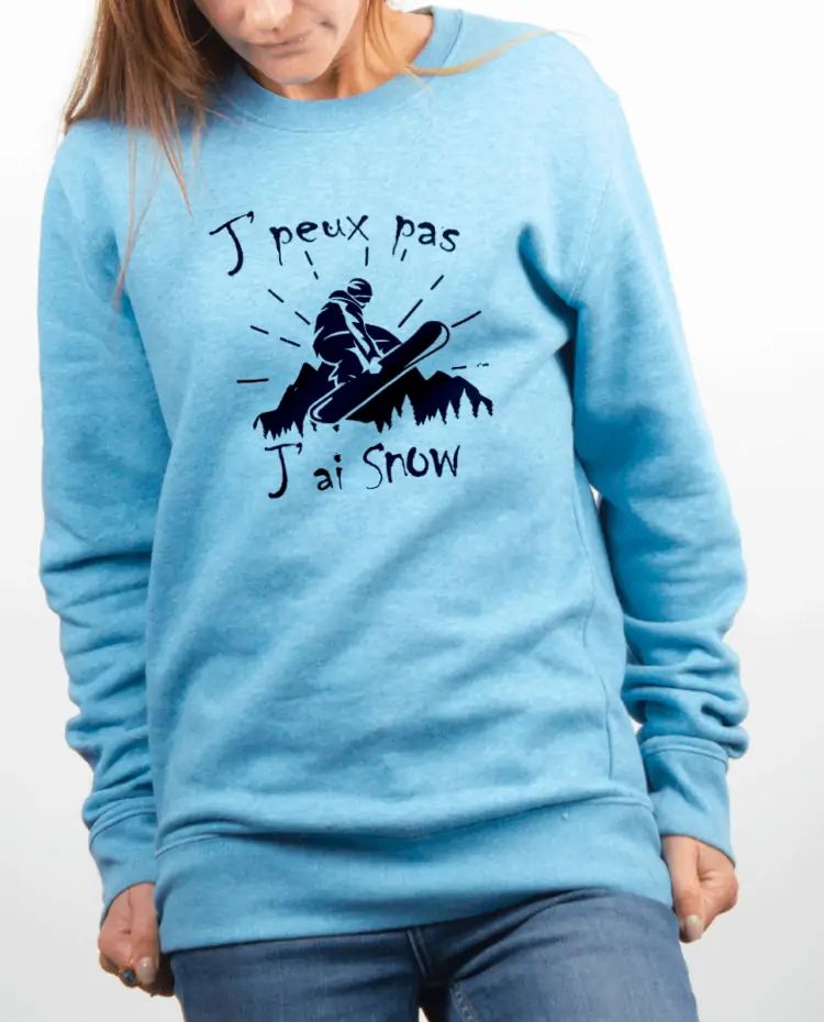 Pull Femme bleu ciel JPEUX PAS JAI SNOW