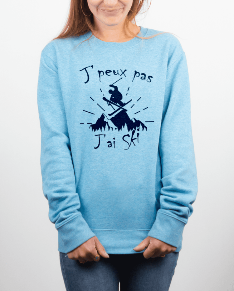 Pull Femme bleu ciel jpeux pas jai ski