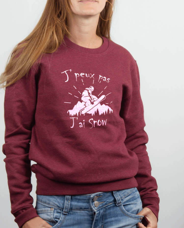 Pull femme Bordeau JPEUX PAS JAI SNOW