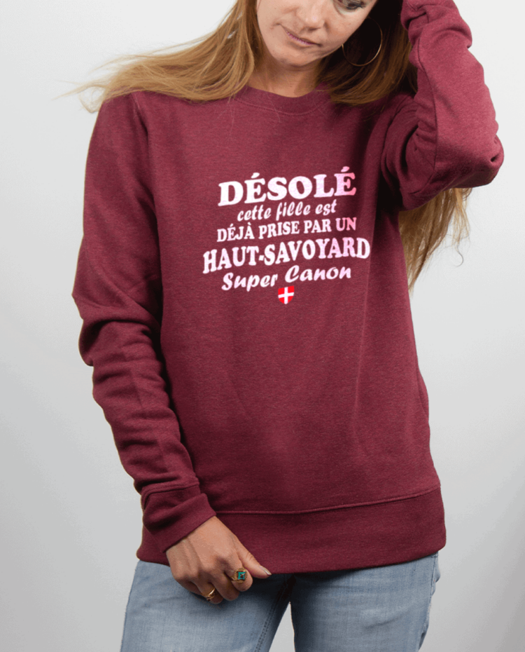 Pull femme rouge Bordeau FEMME DEJA PRISE PAR UN HAUT SAVOYARD