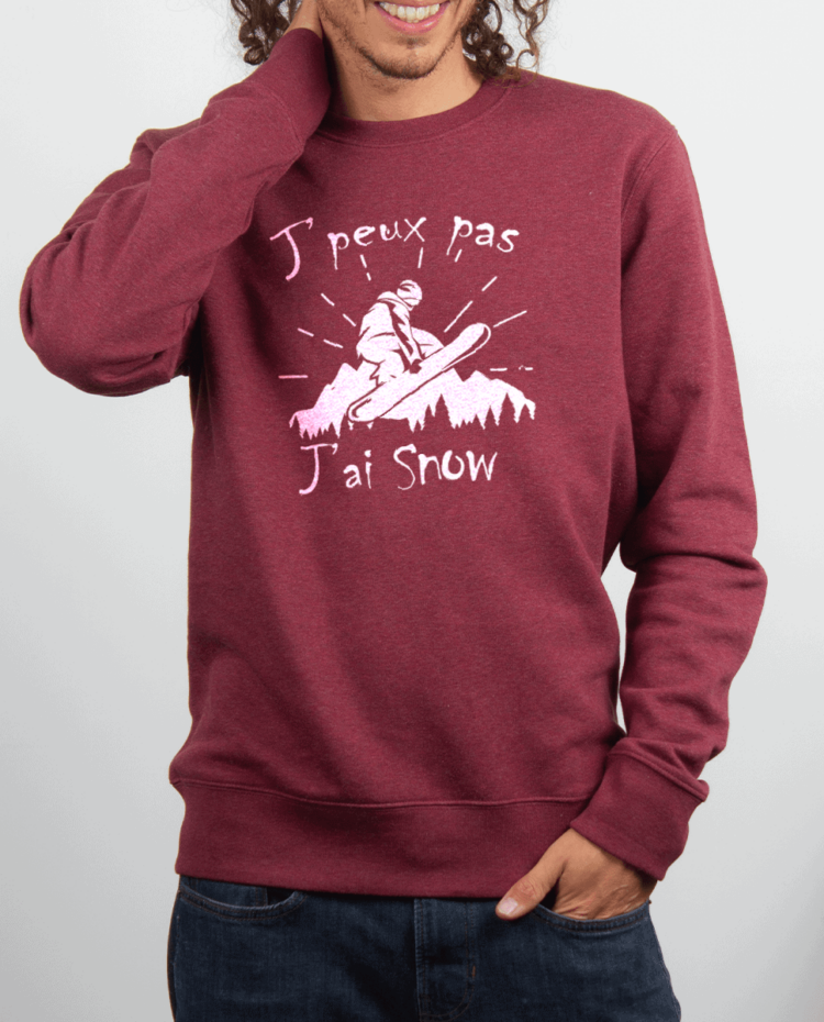 Pull homme Bordeau JPEUX PAS JAI SNOW