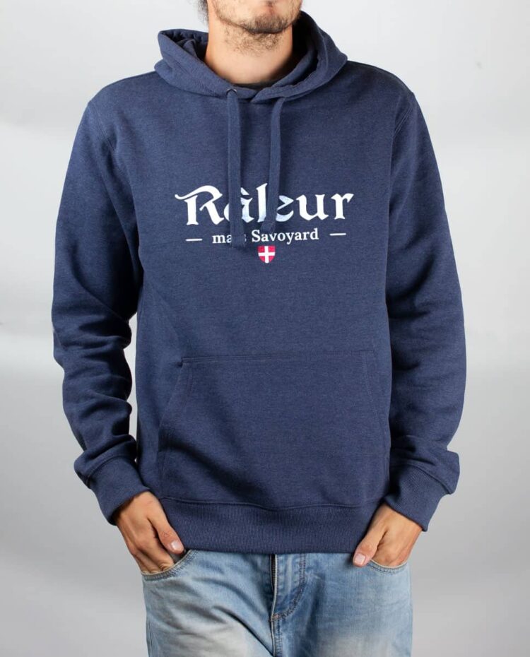 Sweat Bleu chine homme raleur mais savoyard