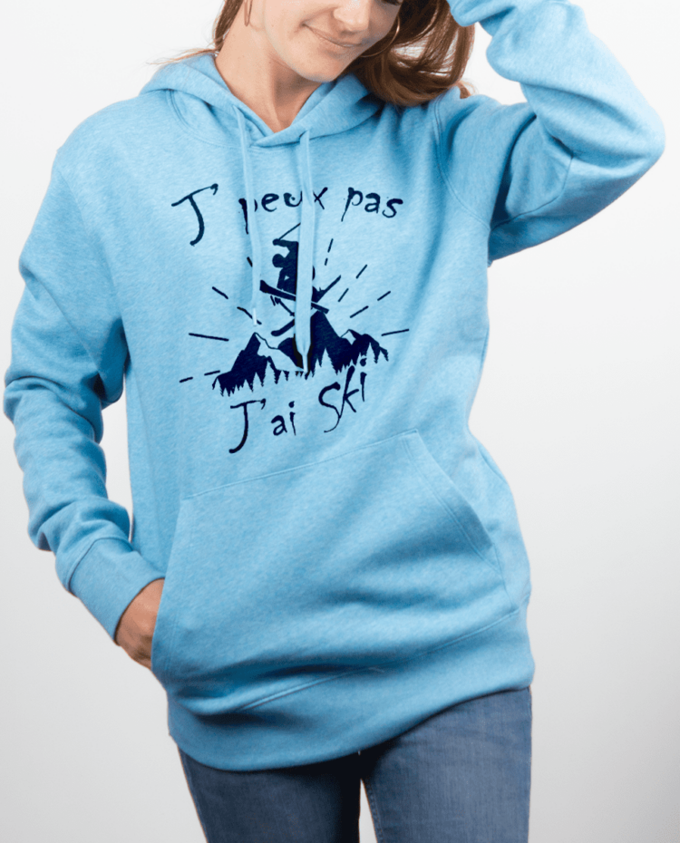 Sweat Femme Bleu Ciel jpeux pas jai ski