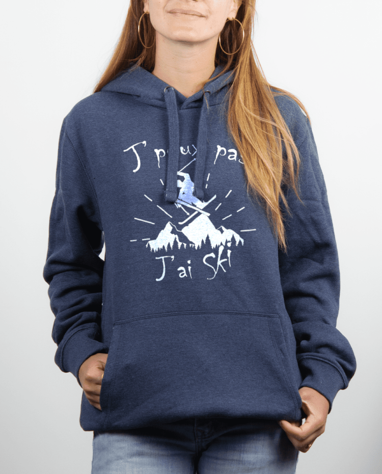 Sweat Femme Bleu Jean jpeux pas jai ski