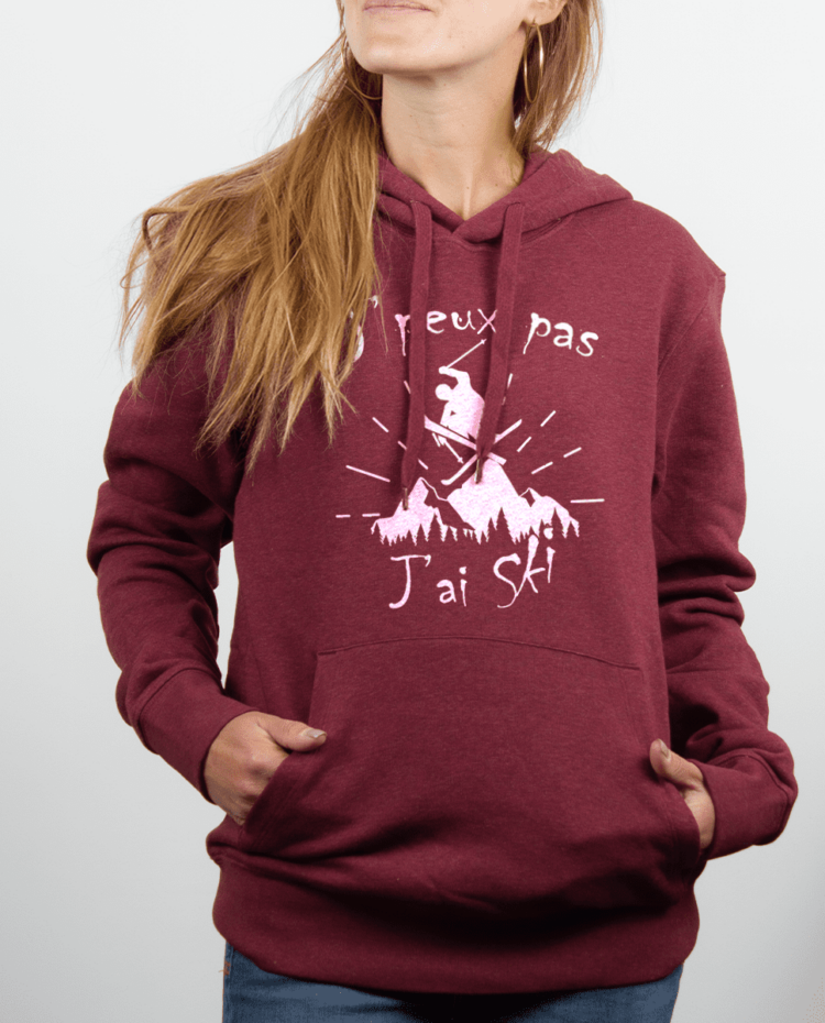 Sweat Femme Bordeau jpeux pas jai ski