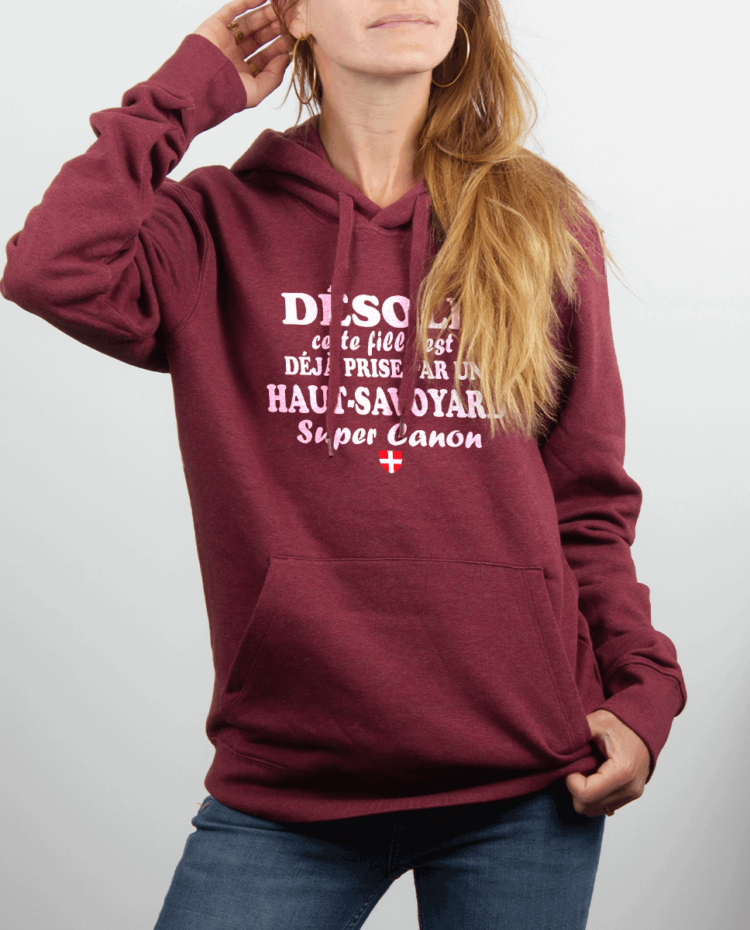 Sweat Femme rouge Bordeau FEMME DEJA PRISE PAR UN HAUT SAVOYARD