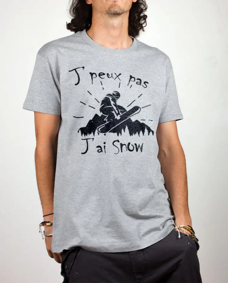 T shirt gris homme jpeux pas jai snow