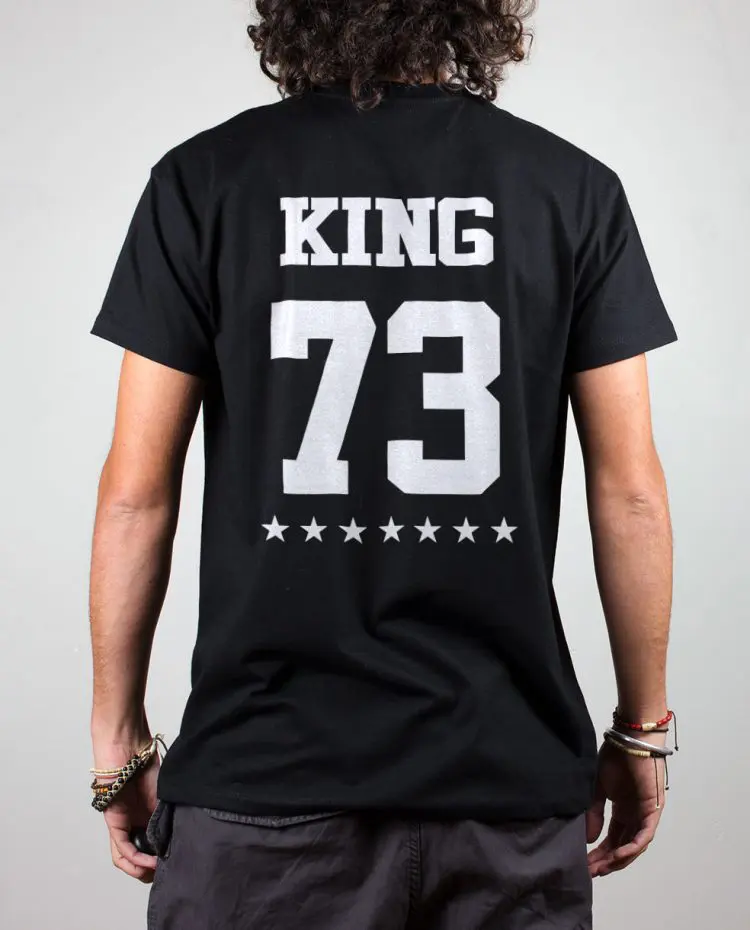 T shirt homme noir DOS KING 73 1