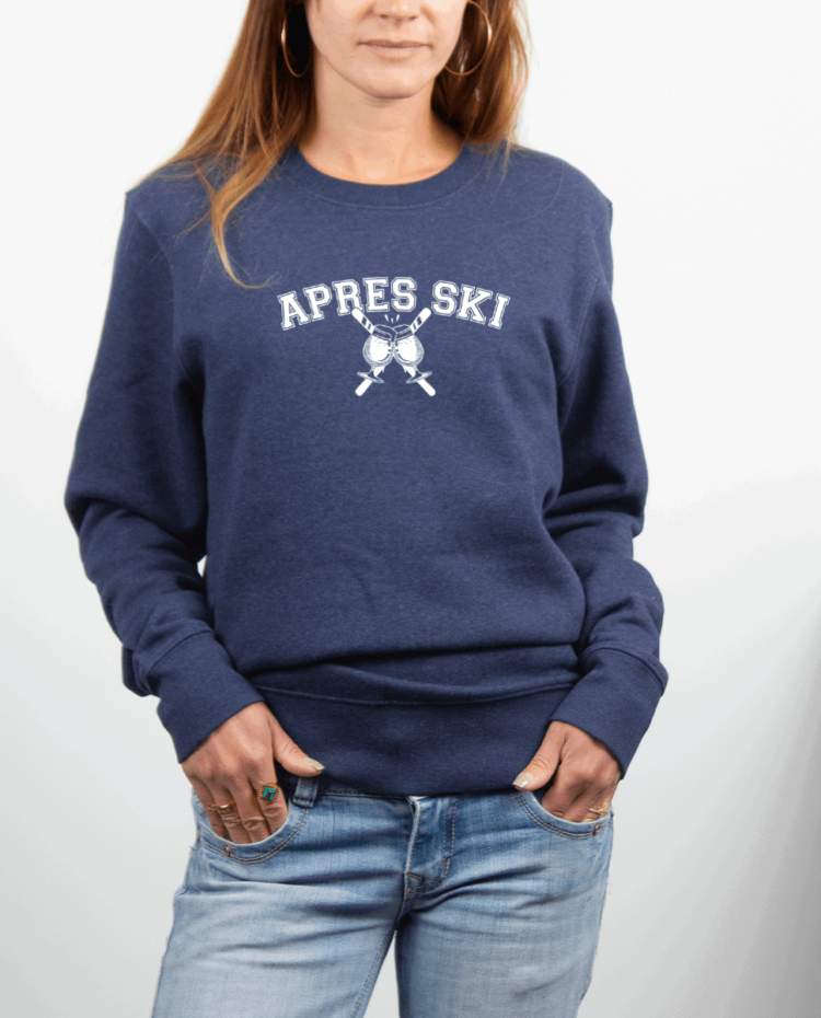 Pull Femme Bleu Jean APRES SKI BIERE